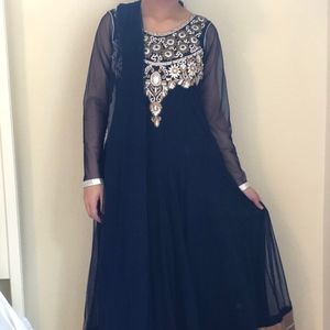 Navy Blue Indian Anarkali